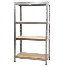 Centro scaffali scaffalature usate completamente ricondizionate. Scaffale Metallo Legno 4 Ripiani Bricofer