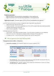 Sage Gestion Commerciale Comptabilite Comment Gerer La Tva A 7 E Comptabilite Gestion Organisation Entreprise