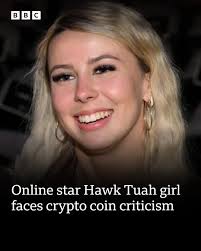 Her "Hawk" digital coin lost more than 95% of its value within hours of  launching: https://bbc.in/4glzMCO