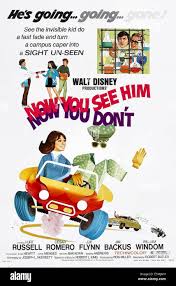 NOW YOU SEE HIM NOW YOU DON'T, US poster, top right from left: Kurt  Russell, Joyce Menges, Michael McGreevey, 1972 Stock Photo - Alamy