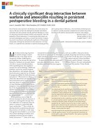 Pdf A Clinically Significant Drug Interaction Between
