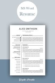 Resume templates and examples to download for free in word format ✅ +50 cv samples in word. Resume Template Professional Resume Template Instant Etsy Resume Template Word Free Cv Template Word Cv Template Word