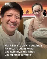 Batangas Vice Gov. Mark Leviste is elated that his former partner Kris  Aquino is finally back in the Philippines amid her battle with multiple  autoimmune diseases. Full story in the comments.