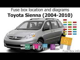 Here you will find fuse box diagrams of toyota. 2004 Toyota Sienna Fuse Diagram Var Wiring Diagram Male Regular Male Regular Europe Carpooling It