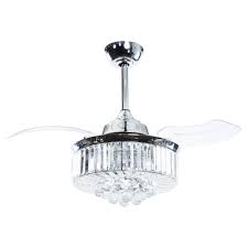 Tim healey when changing a fan/light to a light fixture, cap off the unused wire at both ends. Parrot Uncle Broxburne 36 In Chrome Retractable Crystal Ceiling Fan With Light Kit Wall Control F3507a110v The Home Depot