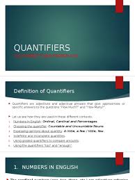 Quantifiers are grammatical words that are usually placed before a noun to express the amount or quantity of an object. Quantifiers Grammar I Pdf Fraction Mathematics Noun