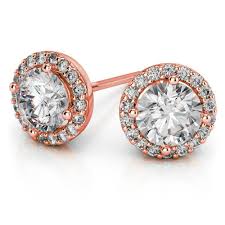 Or 5 payments of $157.99 note: Halo Rose Gold Moissanite Earrings 7 Mm Brilliance Com