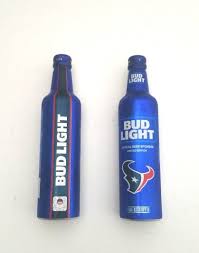 Houston Texans Bud Light 16 Oz Aluminum Bottle Limited Edition 2018 Blue Empty Aluminum Bottle Bud Light Bud Light Can