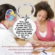 One piece is not complete without the other! Lywjyb Birdgot Autism Awareness Puzzle Piece Keychain Autism Teacher Appreciation Gifts Autistic Autism Gift Autism Support Gift Thank You For Being Part Of Them Keychain Pendants Coins Jewelry Ekbotefurniture Com
