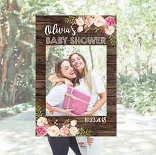 Baby Shower Photo Booth Frame Girl Baby Shower Selfie Frame Etsy Baby Shower Photo Booth Baby Shower Photo Booth Frame Baby Shower Pictures