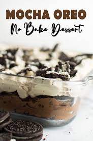 Mocha Oreo No Bake Dessert Recipe Desserts No Bake Desserts Easy No Bake Desserts