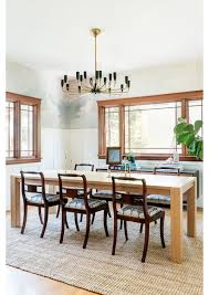 Modern Traditional Dining Room Modern Chandelier Wallpaper Millwork Wainscoting Modern Dining Room Dining Room Chandelier Modern Interior Design Studio