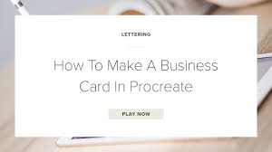 Can i have your card? the contact. How To Make A Business Card In Procreate Youtube