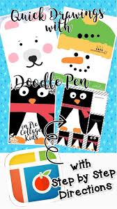 Draw Some Fun Winter Characters In Pic Collage With Step By Step Directions On The Blog Math Story Problems Pics Collage