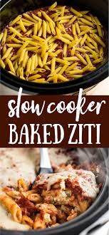 Crock Pot Baked Ziti In 2020 Crock Pot Baked Ziti Recipe Baked Ziti Slow Cooker Baked Ziti