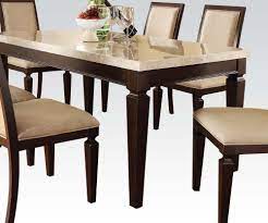 Acme furniture madan dining table, marble top & weathered gray finish amazon $ 742.00. White Marble Dining Table Acme Agatha White Marble Top Rectangular Dining Table In Espresso Dining Table Marble Dining Table Marble Dining
