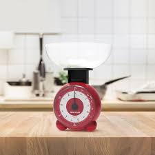 salter orb mechanical kitchen scales red