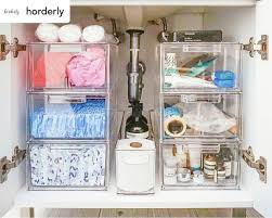 under the sink bathroom organisation