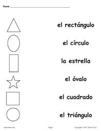 4 Free Spanish Shapes Matching Worksheets Learning Spanish For Kids Learning Spanish Preschool Spanish