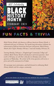 Apr 15, 2021 · a comprehensive database of more than 85 civil war quizzes online, test your knowledge with civil war quiz questions. Kcc Celebrates Black History Month February 2021 Cuny Kingsborough Calendar