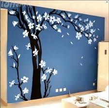 Black And White Cherry Blossom Wall Art Nursery Decor For Sale Ioffer Wall Paint Designs Vinyl Wall Decals Living Room Diy Wall Painting