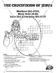 Bible crossword puzzles are a great brain exercise! Jesus Crucifixion Sunday School Crossword Puzzles Sunday School Crossword Puzzles