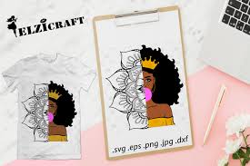 Download Afro Girl Mandala Zentangle Design Graphic By Elzicraft Creative Fabrica PSD Mockup Templates