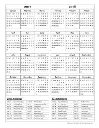 See more ideas about september calendar, september calendar 2018, calendar printables. Two Year Calendar Template 2017 And 2018 Free Printable Templates