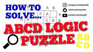 Credit goes to otto janko for the creation of this logic puzzle. How To Solve Abcd Logic Puzzles Youtube