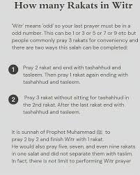 When to pray witr? Witr can be prayed any time after Isha prayer and before  Fajr prayer. The best time is to pray is at the last third of the night  (usually
