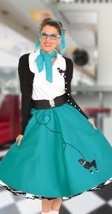 Free shipping zy252 1950's poodle skirt red sock hop grease 50's costume with costume necklace. 50 S Outfits For Every Occassion Poodle Skirts Poodle Tops More