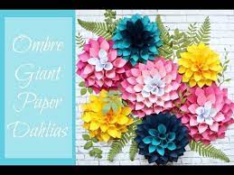 Easy Giant Paper Dahlias Printable Template I Have A Special Treat For You All I Know Many Of M Paper Flowers Diy Paper Flowers Diy Easy Paper Flowers
