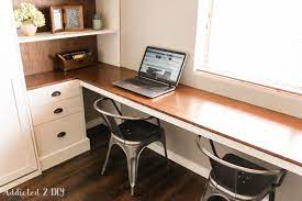 Unlike some murphy beds, this particular design outlined step by careful, detailed step on junk in their trunk sits flush with the baseboards thanks to the way they also teach you how to build a bookshelf on either side of its main frame. Diy Modern Farmhouse Murphy Bed How To Build The Desk Free Plans Addicted 2 Diy