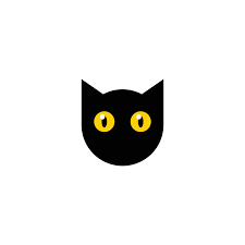 Black Cat Character Vector Icon Logo Cat Icon Cat Character Black Cat