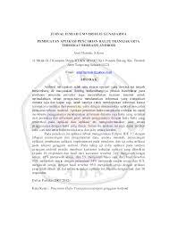 Nah, untuk itu penulis akan membagikan cara membuat jurnal skripsi, umum, contoh karya tulis ilmiah dan masih banyak lagi. Pdf Jurnal Ilmiah Universitas Gunadarma Hesky Ponongoa Academia Edu