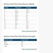 48 Unmistakable Dockers Size Chart