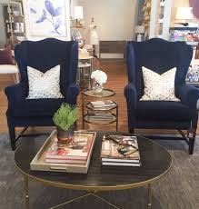 Wonderland Pick New Navy Wing Chair Alice Lane Home Interior Design Wingback Chair Living Room Living Room Chairs Living Room Designs