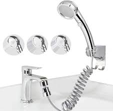 Single ceiling mount fixed rain shower head in polished chrome Buy Sink Hose Faucet Sprayer Attachment Bathroom Faucet Aerator Handheld Showerhead Recoil Shower Hose Holder Bathroom Faucet Sink Sprayer Rinser Set For Hair Washing Pet Dog Shower Baby Bath Online In