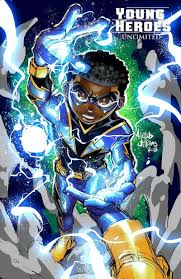 Jefferson dealing with an asa goon. Pin By Adrain Hudson On Blue Comics Black Cartoon Characters Black Lightning Black Comics