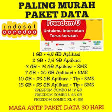 Paket internet telkomsel menjadi salah satu target kata kunci yang paling banyak di cari di pencarian google saat ini. Termurah Paket Data Internet Indosat Freedom U 1gb 2gb 3gb 7gb 10gb 15gb Masa Aktif 30 Hari Shopee Indonesia