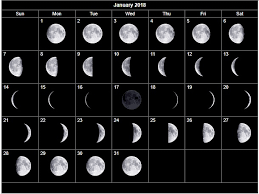 January 2018 Moon Phases Calendar Max Calendars