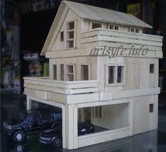 You can remove the support sticks and tape once it's dry if you prefer. Modern Popsicle Stick House Designs