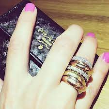 Caroll Malloy Fashion Blogger On Instagram Stack Em Up Love Cartier Diamondsareagirlsbestfriend Pinknails Tri Nail Ring Cartier Love Ring Dream Jewelry