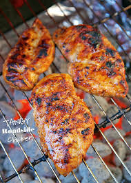 Cooking spray, oranges, skinless boneless chicken thighs, chopped fresh mint and 3 more. Tangy Roadside Chicken Chicken Marinated In Olive Oil Cider Vinegar Orange Juice Worcestershire Sau Grilled Chicken Recipes Chicken Recipes Chicken Dishes