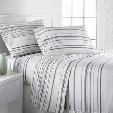Black And White Striped Sheet Set Full Highland Dunes Franklin Striped Sheet Set Wayfair In 2020 Striped Sheets Bed Sheet Sets Print Bedding