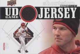 2009 UD BALLPARK J.D. DREW, STEPHEN DREW DUAL SWATCH