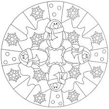 Mandala Coloring Page Penguin Kleurplaten Mandala Kleurplaten Winter Knutselen