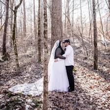 Surrounded by the quiet beauty of a snowy landscape, Amanda and Jake's  first moments as husband and wife were as peaceful as the winter's first  snow. #JustMarried #WinterWonderland Photography: @starnoirstudio  Officiant: Ian