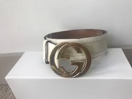Gucci osteria da massimo bottura beverly hills. Authentic Gucci Monogram Interlocking G Belt 100 Cm 37 40 Inches White In Color Gucci Gucci Monogram Designer Belts White Belt
