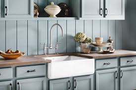 You can also wrap it around the bottom of the cabinet at the end of a run and return it into the toe kick. All About Farmhouse Sinks This Old House